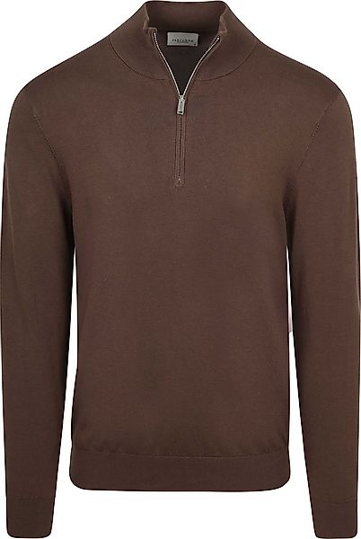 Profuomo Half Zip Pullover Luxury Basic Braun - Größe L günstig online kaufen