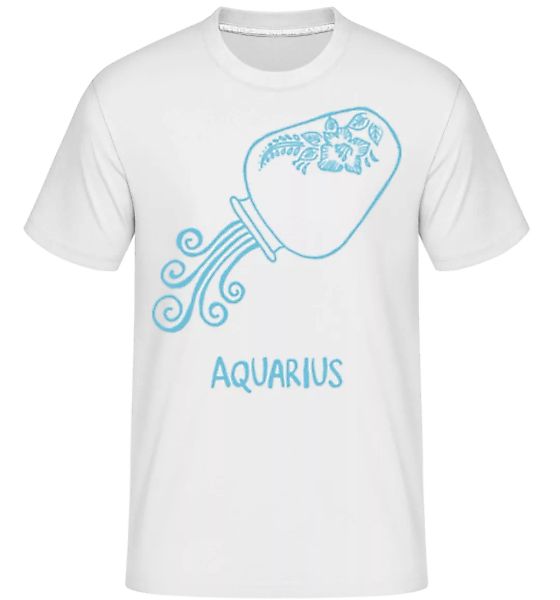 Scribble Style Zodiac Sign Aquarius · Shirtinator Männer T-Shirt günstig online kaufen