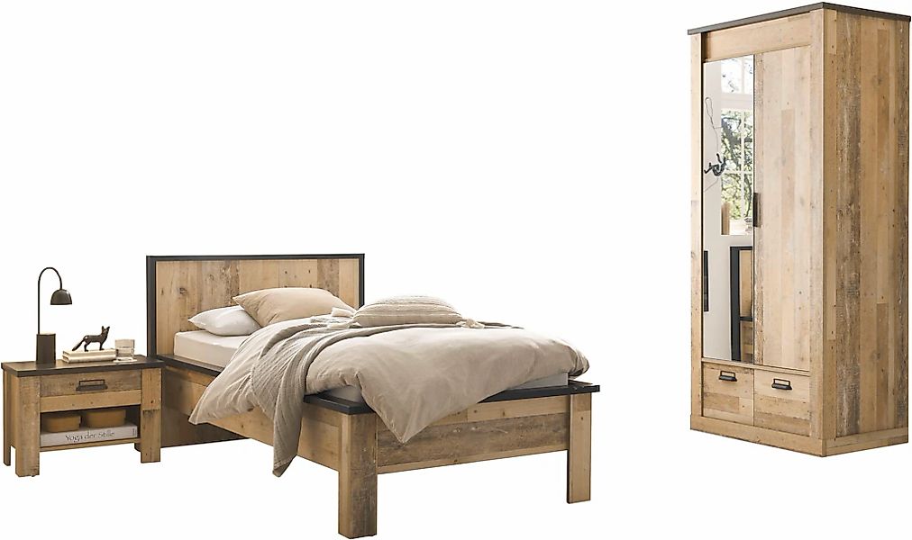 Home affaire Schlafzimmer-Set "SHERWOOD" 3 Stk. tlg. Liegefläche 90x200cm, günstig online kaufen