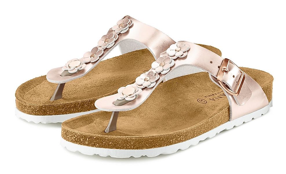 LASCANA Sandale, Pantolette, offener Schuh, Sommerschuh, Zehentrenner mit k günstig online kaufen