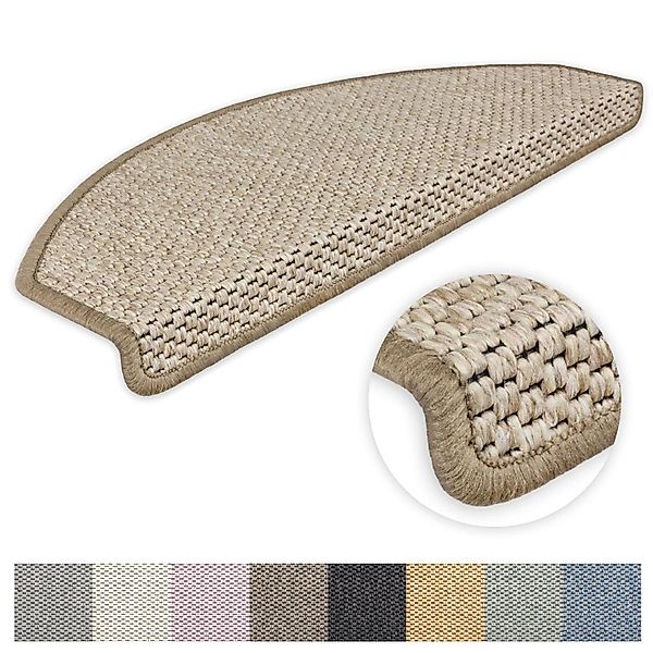 Metzker® Stufenmatte Stufenmatten Göteborg Halbrund Grau-Braun 15 Stück, ha günstig online kaufen