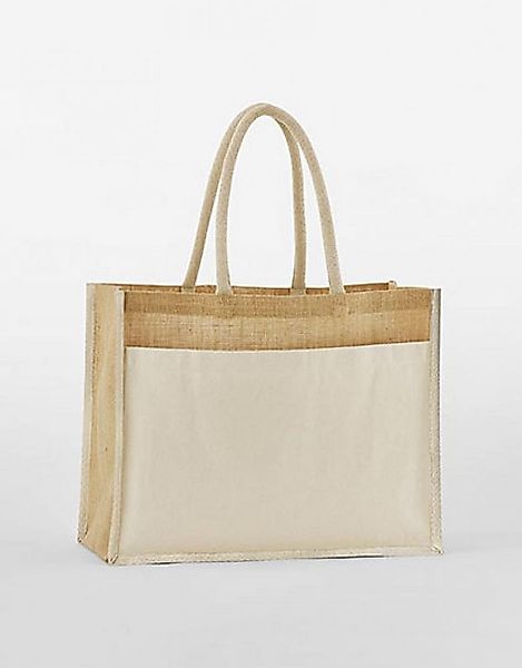 Westford Mill Einkaufsshopper Cotton Pocket Natural Starched Jute Shopper günstig online kaufen