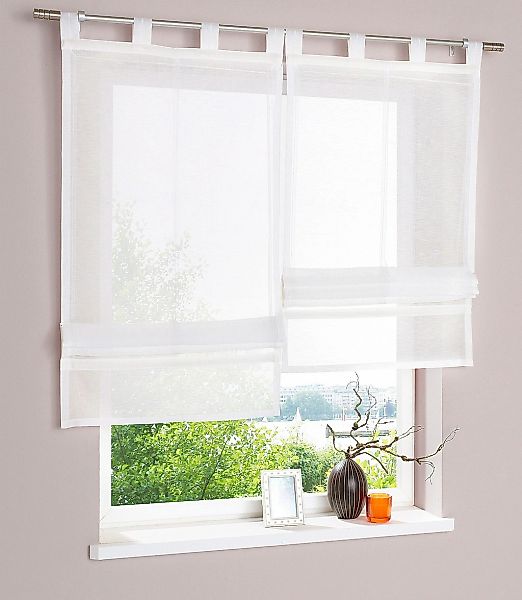 my home "Regina" mit Schlaufen Transparent, Voile, Polyester, einfarbig, un günstig online kaufen