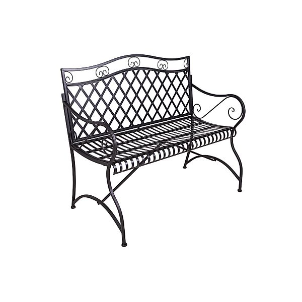 Garden Pleasure Gartenbank Porak 45,5 cm x 107,5 cm x 44 cm Schwarz günstig online kaufen