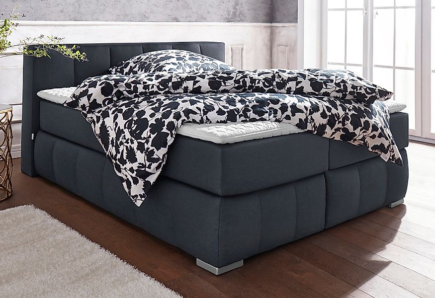 Home affaire Boxspringbett "Chelles" inkl. Topper, in XXL- Überlänge 220 cm günstig online kaufen