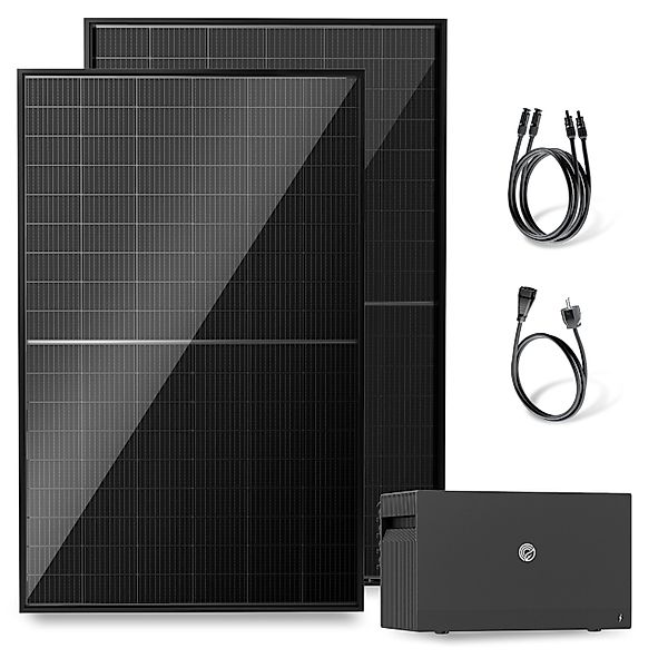 Solakon Balkonkraftwerk 1000W 800W Solaranlage mit Speicher Steckerfertig K günstig online kaufen