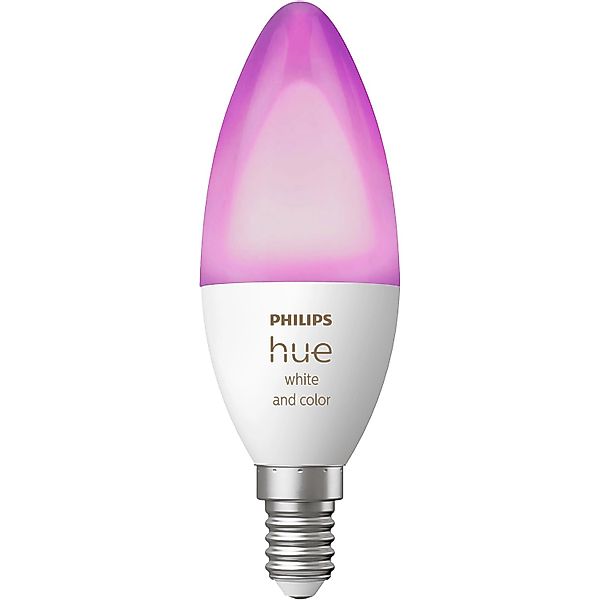 Philips Hue Bluetooth White & Color Ambiance LED E14 5,3W 470lm Einerpack günstig online kaufen