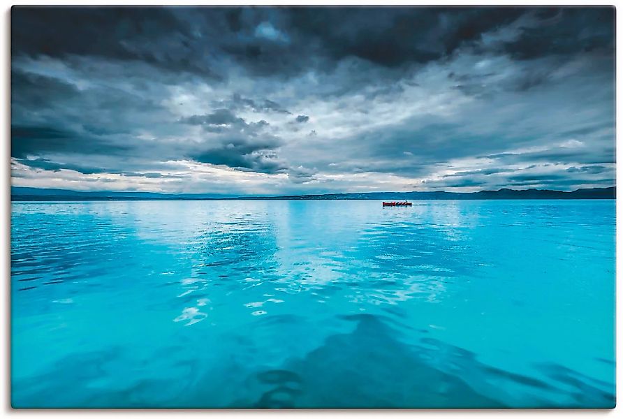 Artland Wandbild "Mystischer See mit Boot", Gewässer, (1 St.), als Alubild, günstig online kaufen