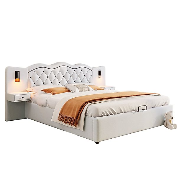 TavilaEcon Polsterbett 180*200 cm Flachbett,mit integriertem günstig online kaufen