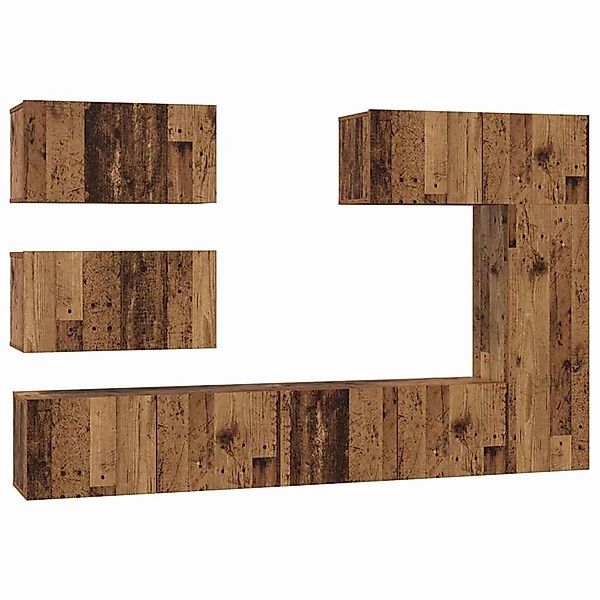 vidaXL TV-Schrank-Set 6-Tlg Altholz 30,5 x 30 x 90 cm Holzwerkstoff 3393264 günstig online kaufen