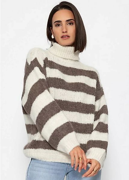 SASSYCLASSY Strickpullover Oversize Pullover Damen Winter mit Rollkragen Ro günstig online kaufen