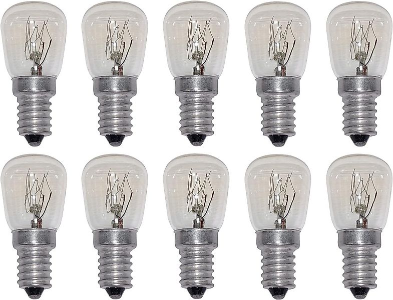 Provance Spezialleuchtmittel 10er Set Kühlschranklampe E14 15 Watt, E14, 10 günstig online kaufen