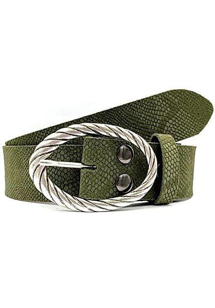 Rettungsring Gürtel Ledergürtel Reptilienprägung, Vollrindleder günstig online kaufen