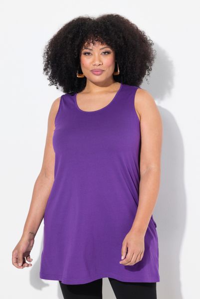 Ulla Popken Longtop Top A-Linie Rundhalsausschnitt günstig online kaufen