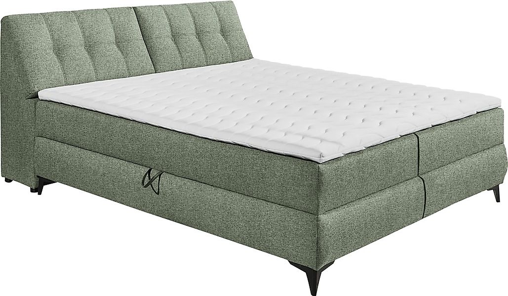 ED EXCITING DESIGN Boxbett "Atlantis", mit Bettkasten und Stauraum im Kopft günstig online kaufen