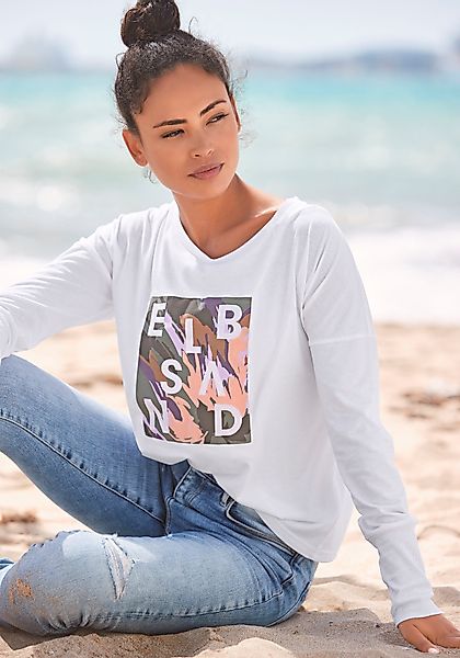 Elbsand Langarmshirt Inea mit Frontdruck, Longsleeve, günstig online kaufen