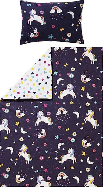 Erwin Müller Kinderbettwäsche Kinder-Wendebettwäsche, Biber, Blumen günstig online kaufen