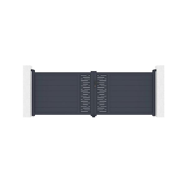 Casanoov Flügeltor 3 5 M Arlberg H 120 Graues Aluminium günstig online kaufen
