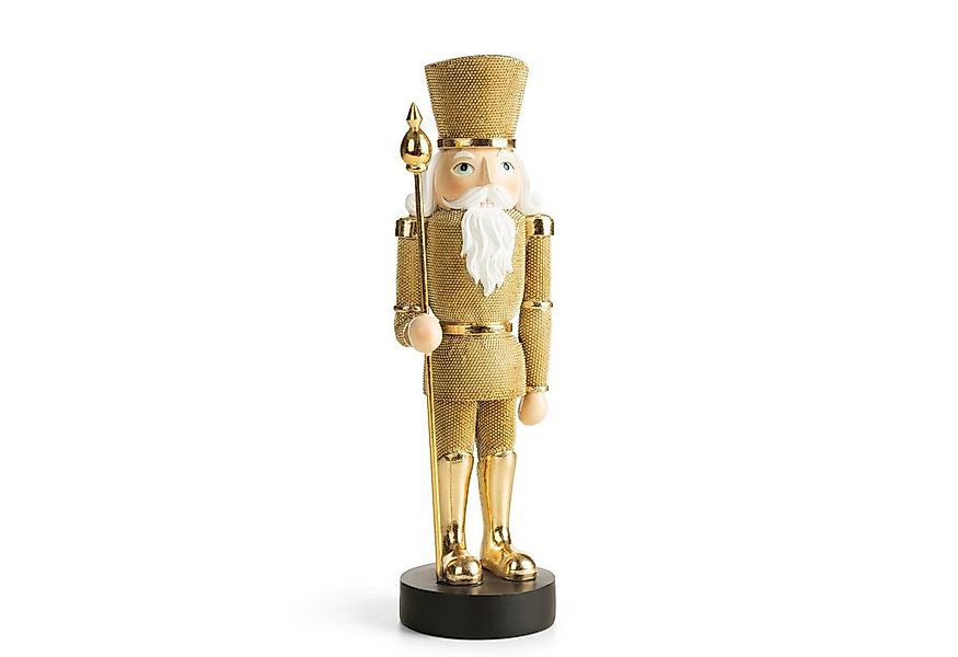 Eurofirany Weihnachtsfigur Nussknacker Schlitten Gold Metall Schmuck Dekora günstig online kaufen