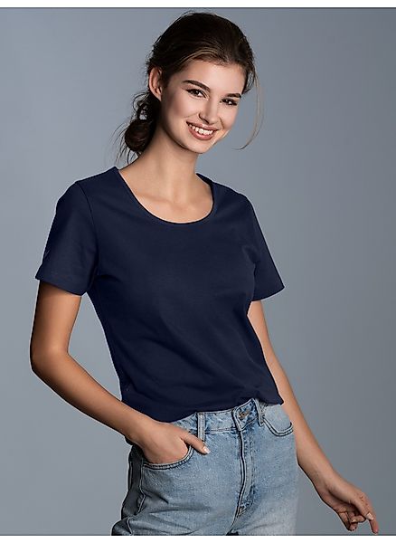 Trigema T-Shirt "TRIGEMA Damen T Shirt aus Biobaumwolle" 1 Stk. günstig online kaufen
