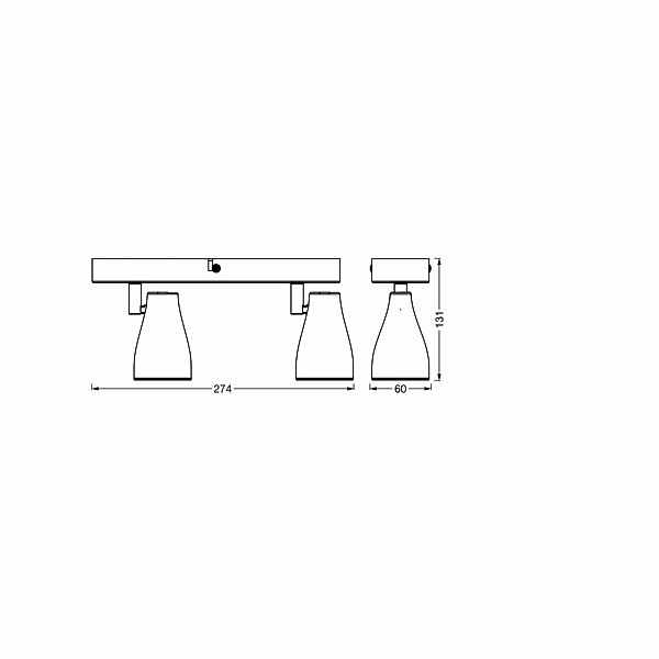 OSRAM Deckenstrahler PEAR, grau, 2-flammig, GU10-LED 2.700 K günstig online kaufen