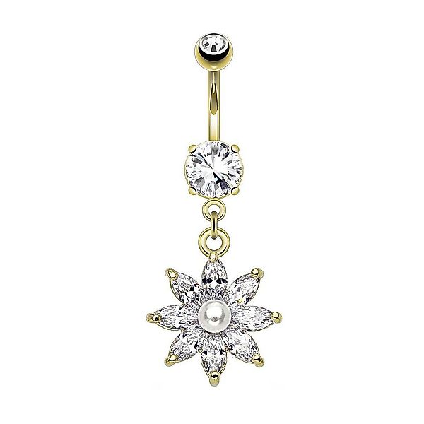 Taffstyle Bauchnabelpiercing Piercing Chirurgenstahl Kristall Perle günstig online kaufen
