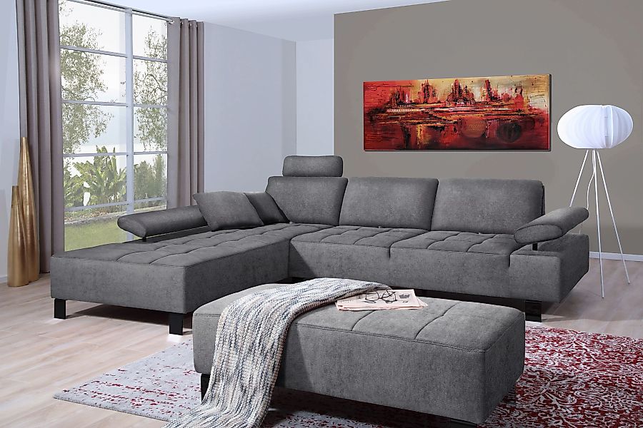 alina Ecksofa »Royce«, inklusive Sitztiefenverstellung, 270 cm breit günstig online kaufen