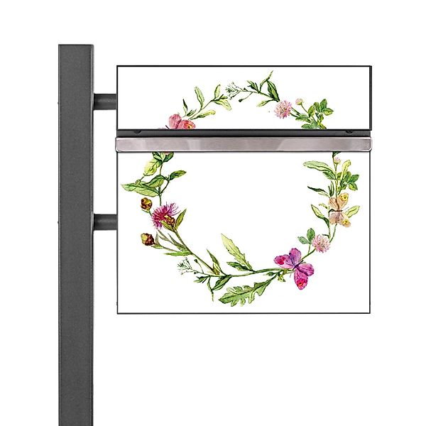 Banjado Standbriefkasten Anthrazit 45x120x16.5cm Groß Inkl. Montagematerial günstig online kaufen