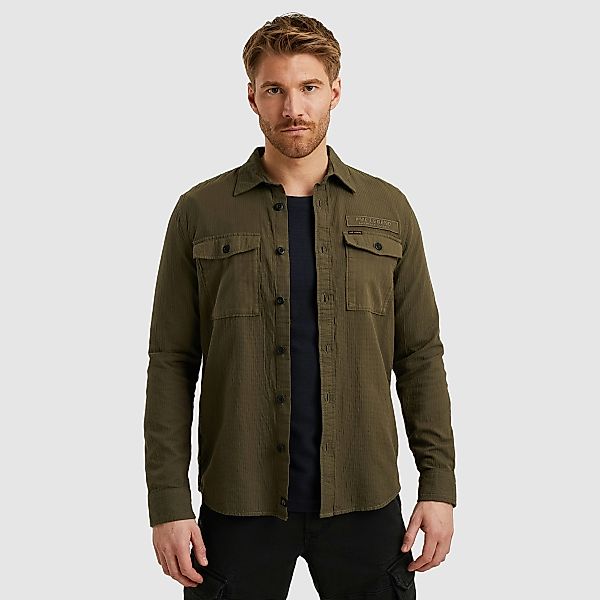 PME LEGEND Langarmhemd mit Logo Stickerei günstig online kaufen