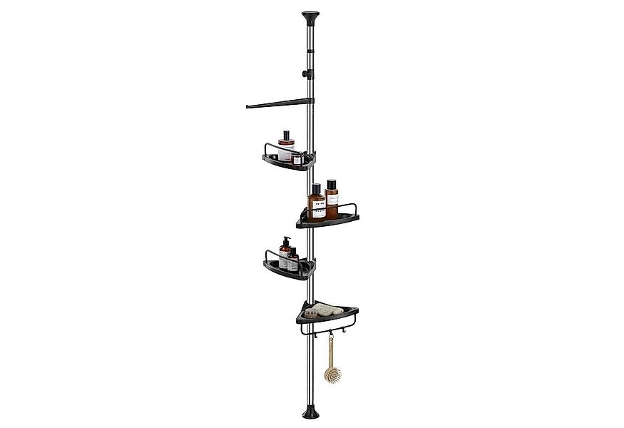 SONGMICS Duschablage, Duschablage Duschregal, höhenverstellbar, 95-300cm, 4 günstig online kaufen