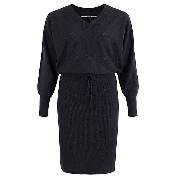Moscow Design Strickkleid Corine Strickkleid mit V-Ausschnitt und Ajourmust günstig online kaufen