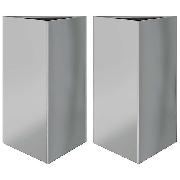 vidaXL Pflanzkübel 2 Stk Dreieckig 50x43x75 cm Verzinkter Stahl 851182 günstig online kaufen