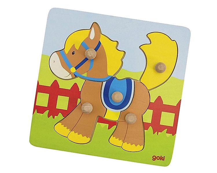 goki Konturenpuzzle Puzzle Pferd, 5 Puzzleteile, Perfekt für die ersten Puz günstig online kaufen