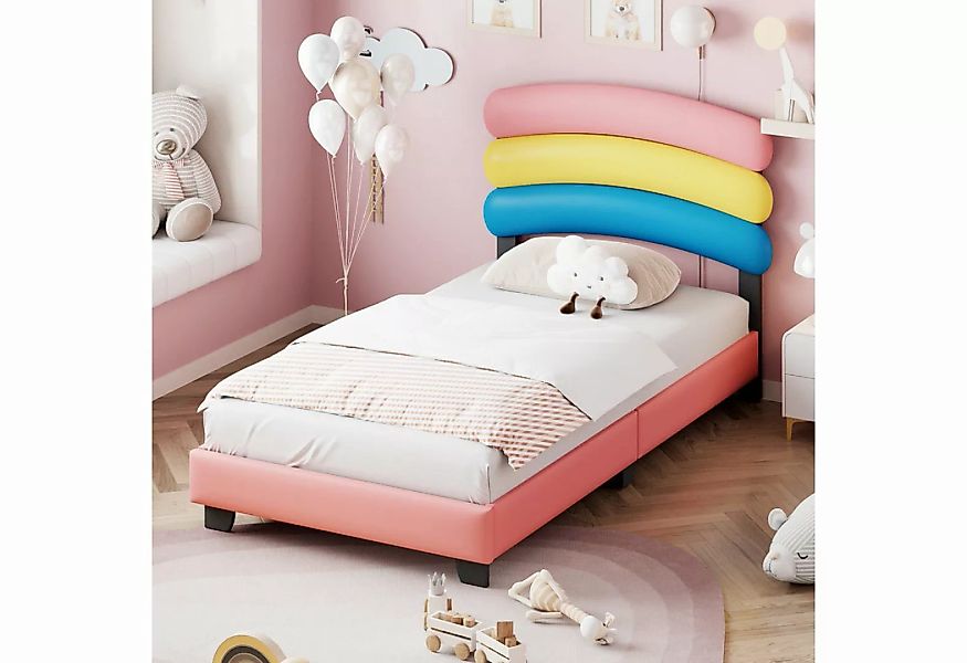 MODFU Kinderbett Polsterbett Gästebett Stauraumbett Bett, mit Lattenrost 90 günstig online kaufen