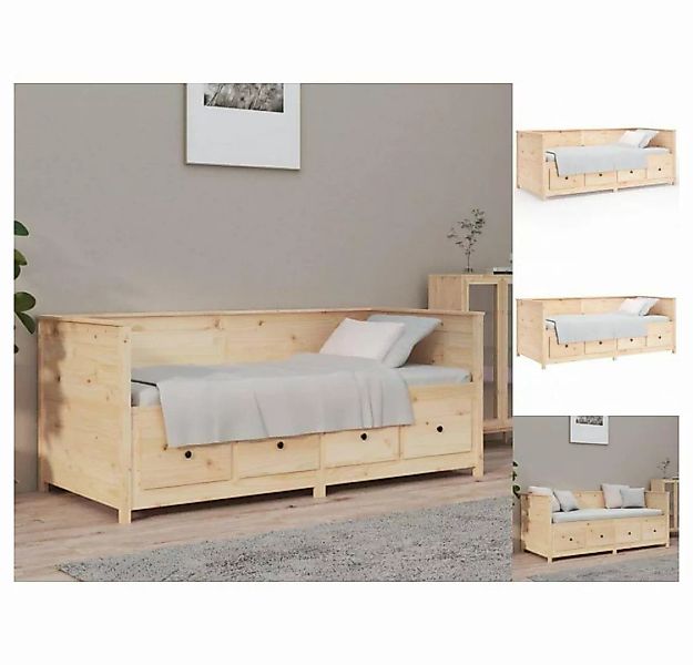vidaXL Bettgestell Tagesbett Gästebett 100x200 cm Massivholz Kiefer Bett Be günstig online kaufen