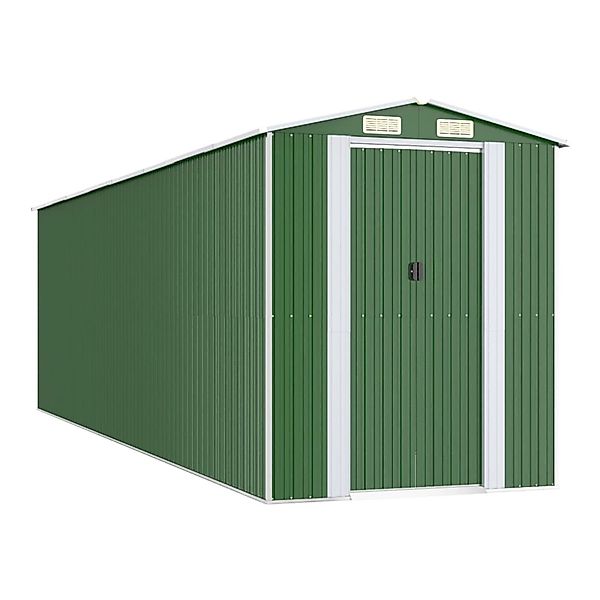 Vidaxl Geräteschuppen Grün 192x689x223 Cm Verzinkter Stahl günstig online kaufen
