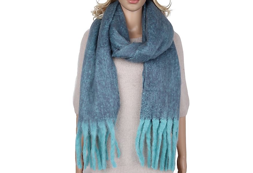 MIRROSI Modeschal weicher und warmer Schal Unifarbe mit Fransen, ca.38x2000 günstig online kaufen