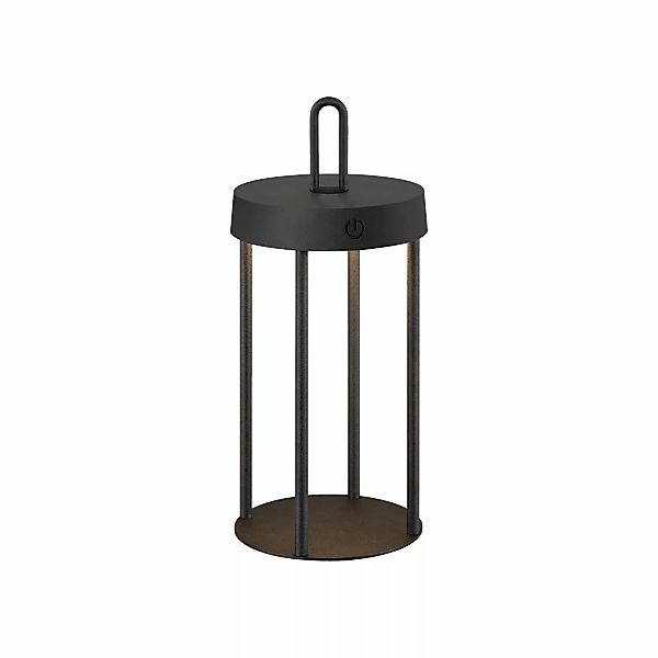 Just Light. LED-Akku-Tischleuchte Anselm Schwarz 28,4 cm x Ø 12,8 günstig online kaufen