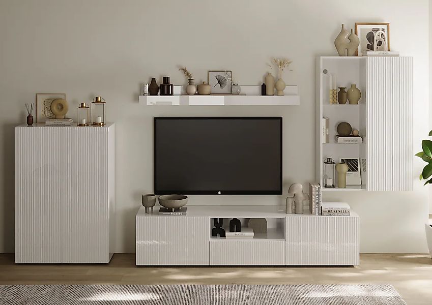 INOSIGN Wohnwand "Rio, 4tlg. Breite 300 cm, modernes, elegantes Wohnzimmer- günstig online kaufen
