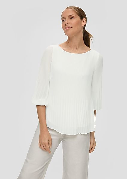 s.Oliver BLACK LABEL Langarmbluse Plisseebluse mit günstig online kaufen