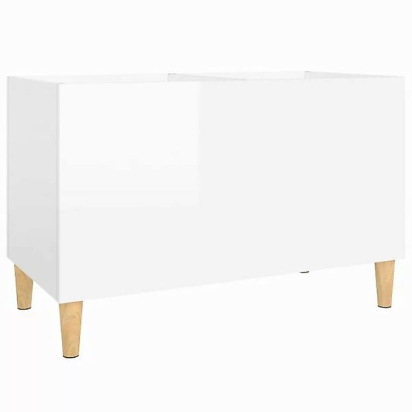 vidaXL Beistellschrank Plattenschrank Hochglanz-Weiß 74,5x38x48 cm Holzwerk günstig online kaufen