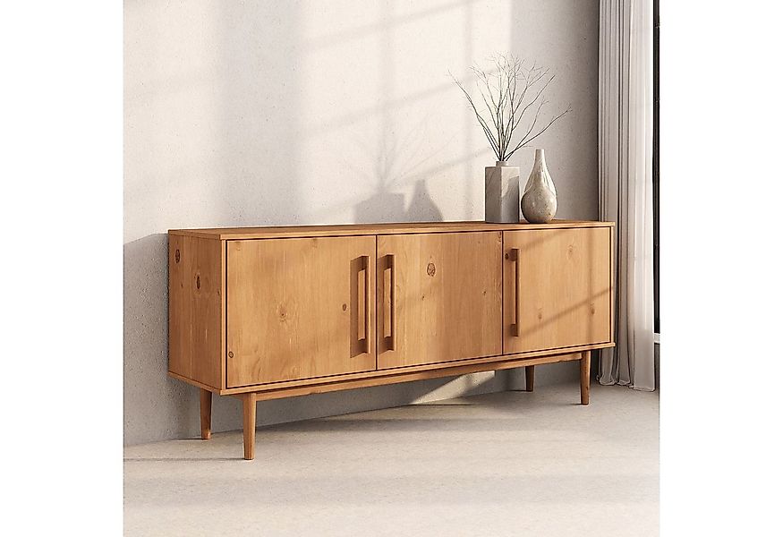 IDIMEX Sideboard TECCA, Wohnzimmer Kommode mit 3 Türen aus Massivholz eiche günstig online kaufen