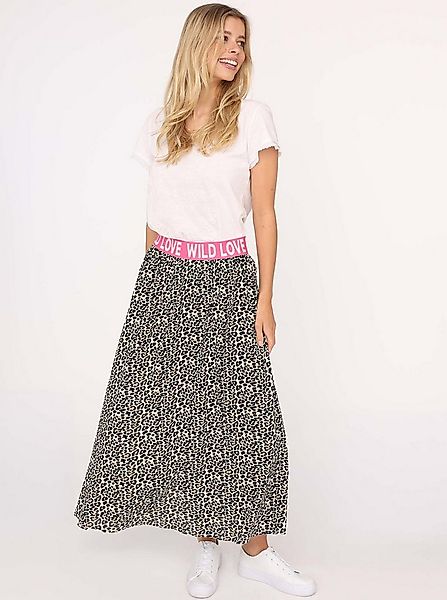 Zwillingsherz Maxirock "Wild Love Leo" Animal Muster, Gummizug, Viskose, kn günstig online kaufen
