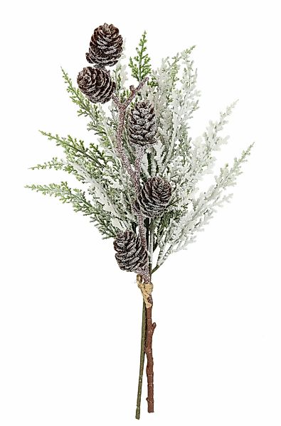 I.GE.A. Kunstzweig "Thuja-Bund" mit Zapfen Dekozweig Tannengrün Deko Weihna günstig online kaufen