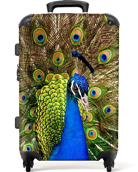 NoBoringSuitcases.com© Hartschalen-Trolley Pfau - Tiere - günstig online kaufen