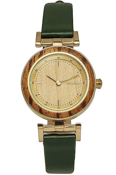 Holzkern Quarzuhr Quarz Laura Zebrano/Eiche günstig online kaufen