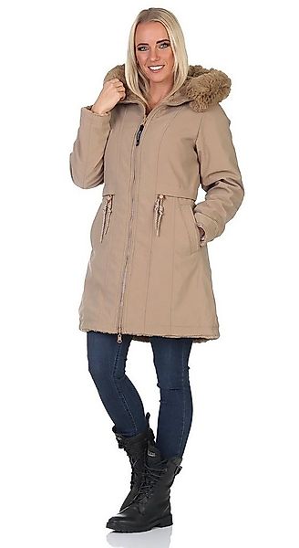 Aurela Damenmode Parka Winterjacke für Damen warme Outdoor Jacke mit Kapuze günstig online kaufen