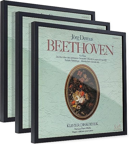 draadwerk® Bilderrahmen-Set Schallplatten Rahmen Wand, 3x Schallplattenrahm günstig online kaufen