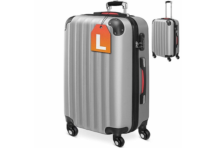 monzana Hartschalen-Trolley Baseline, 4 Rollen, Rollkoffer Zahlenschloss Re günstig online kaufen