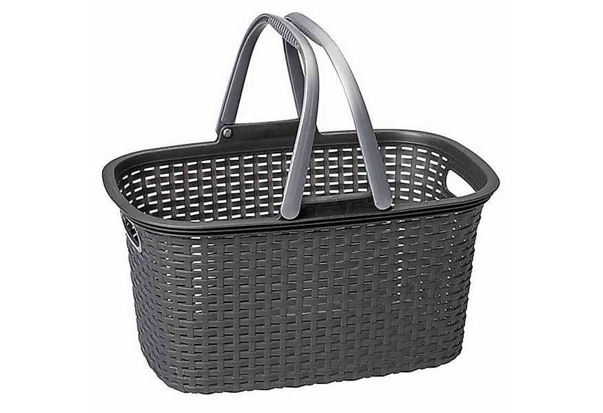 Rival Einkaufskorb Einkaufskorb "Rattan" Kunststoff mit 2 Griffen günstig online kaufen